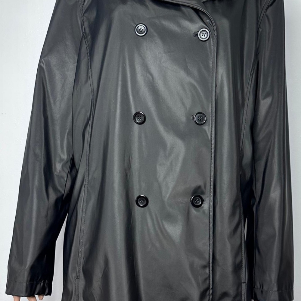 Giacca Galery & Company Women's Blazer Faux Leather size XL Black Pre owned